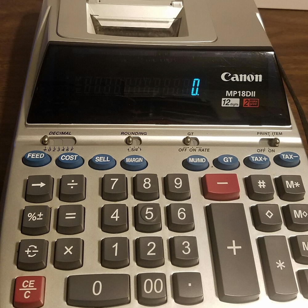 Canon MP18DII 12-digit printing calculator